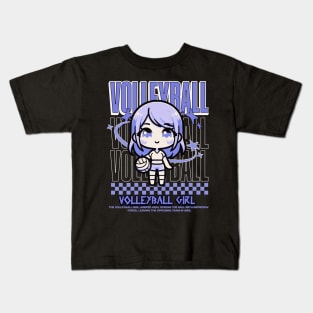 Volleyball Anime Girl Kids T-Shirt